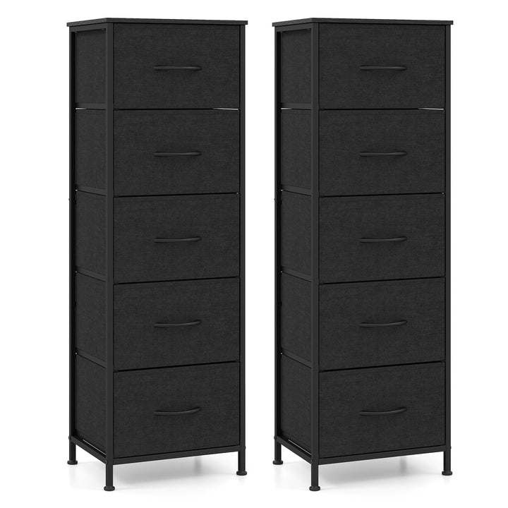 GIANTEX 3/4/5 Drawers Dresser Nightstand with Heavy-Duty Metal Frame (1/2)