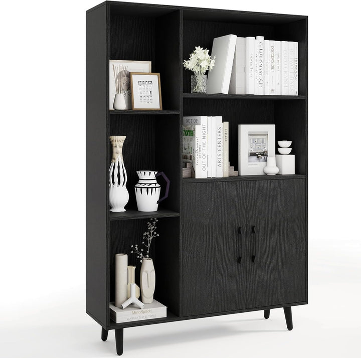 Giantex Storage Cabinet, Free Standing Pantry Cabinet with 2 Door Cabinet and 5 Shelves