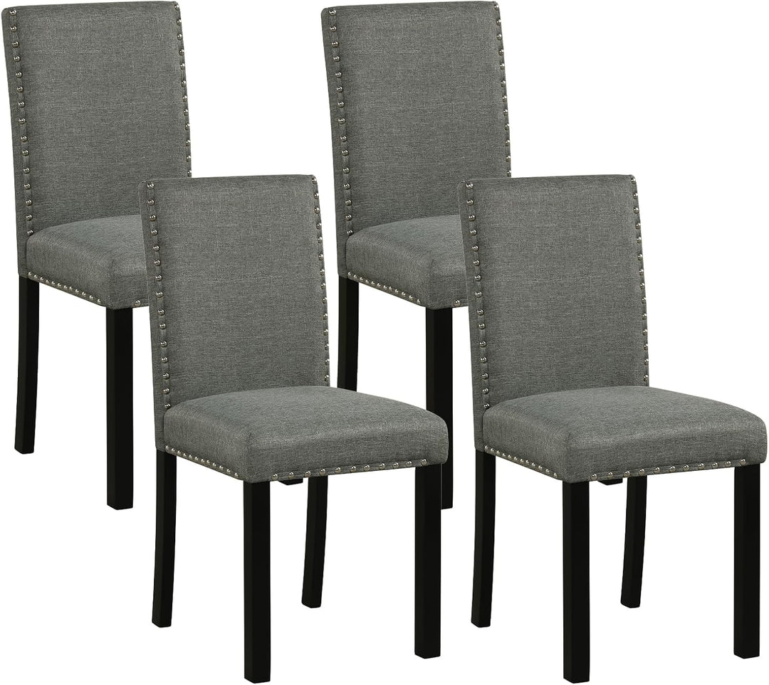 Giantex Wooden Dining Chairs Set of 2/4 with Bent Wood Legs