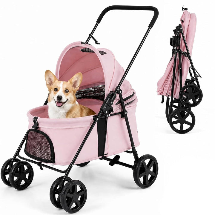 GIANTEX Pet Stroller for Small &amp; Medium Dogs &amp; Cats, Vet Visits &amp; Travel