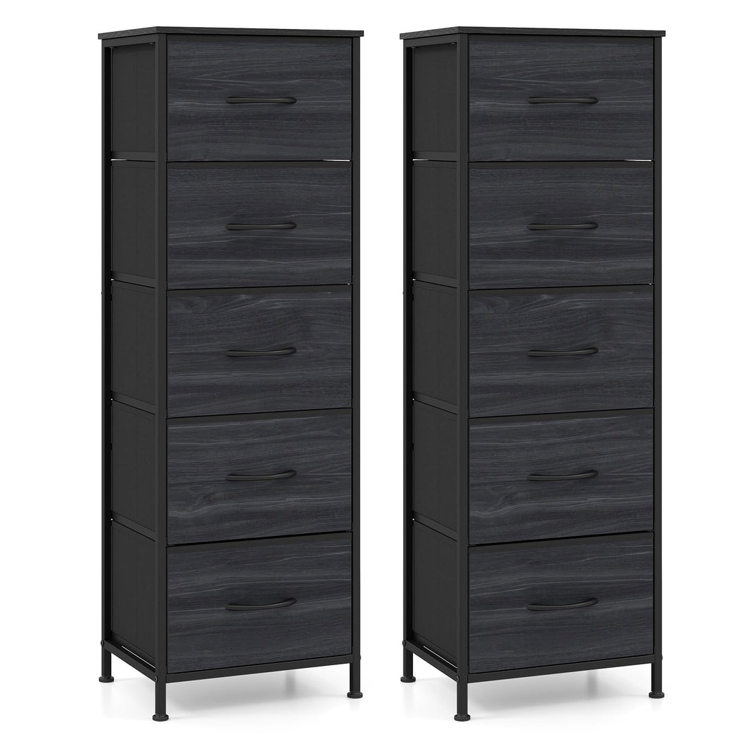 GIANTEX 3/4/5 Drawers Dresser Nightstand with Heavy-Duty Metal Frame (1/2)