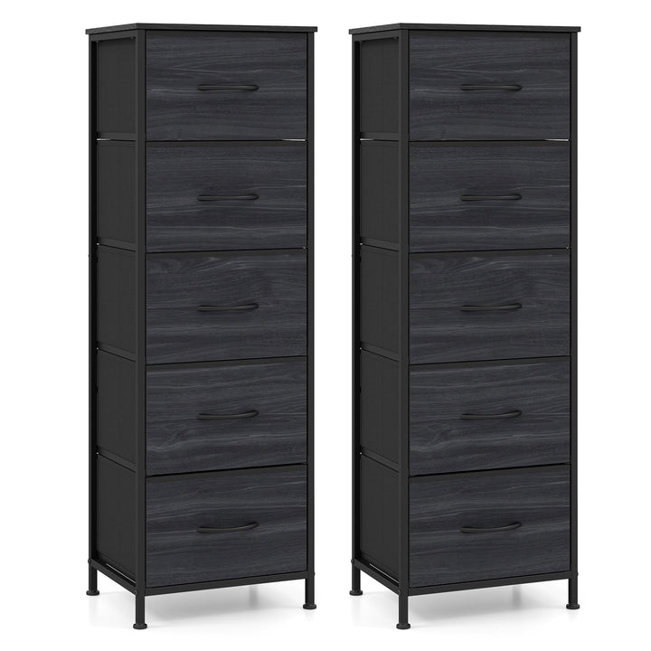 GIANTEX 3/4/5 Drawers Dresser Nightstand with Heavy-Duty Metal Frame (1/2)