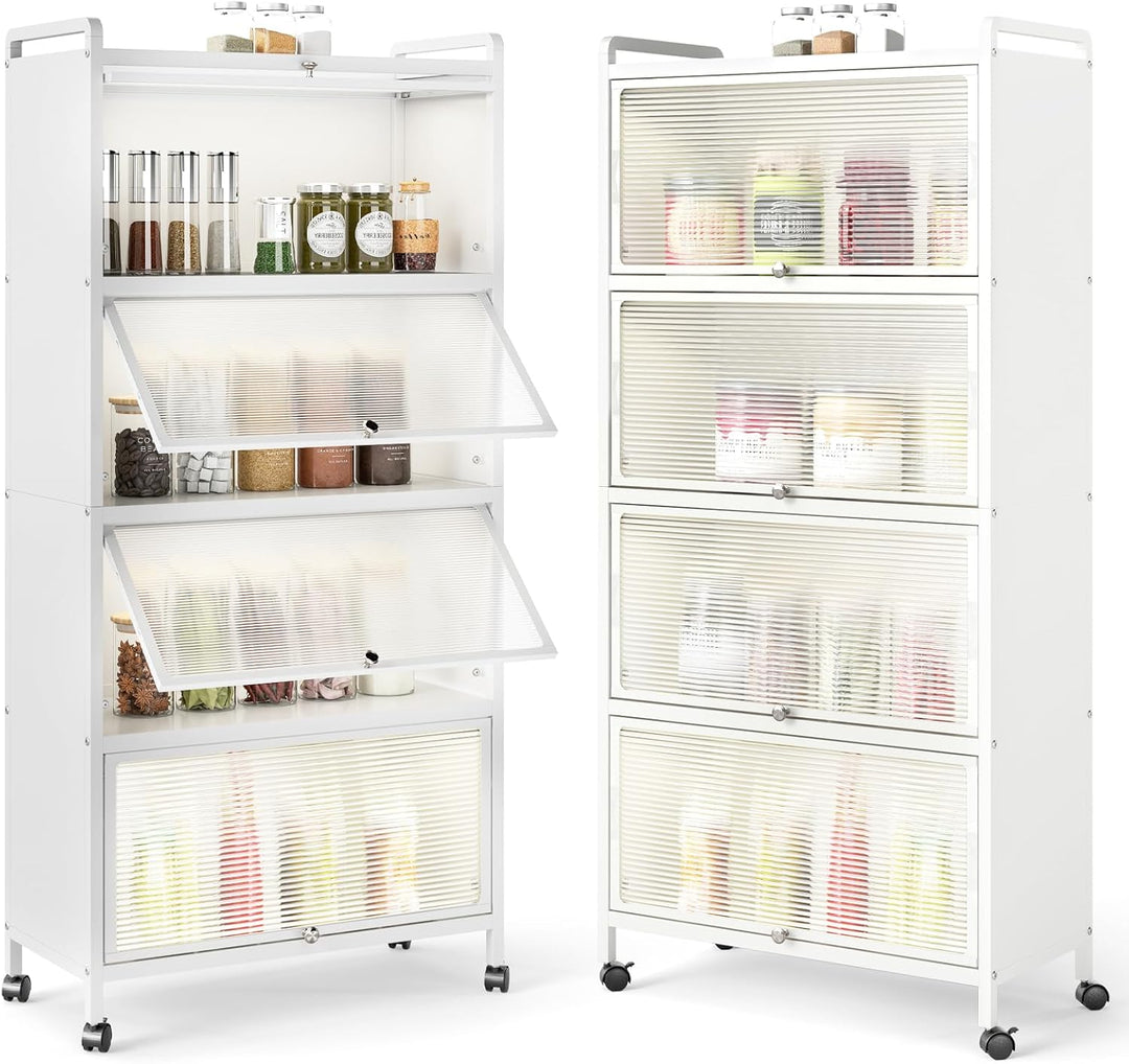 Giantex 5-Tier Freestanding Kitchen Bakers Rack with 4 Rolling Casters for Dining Room