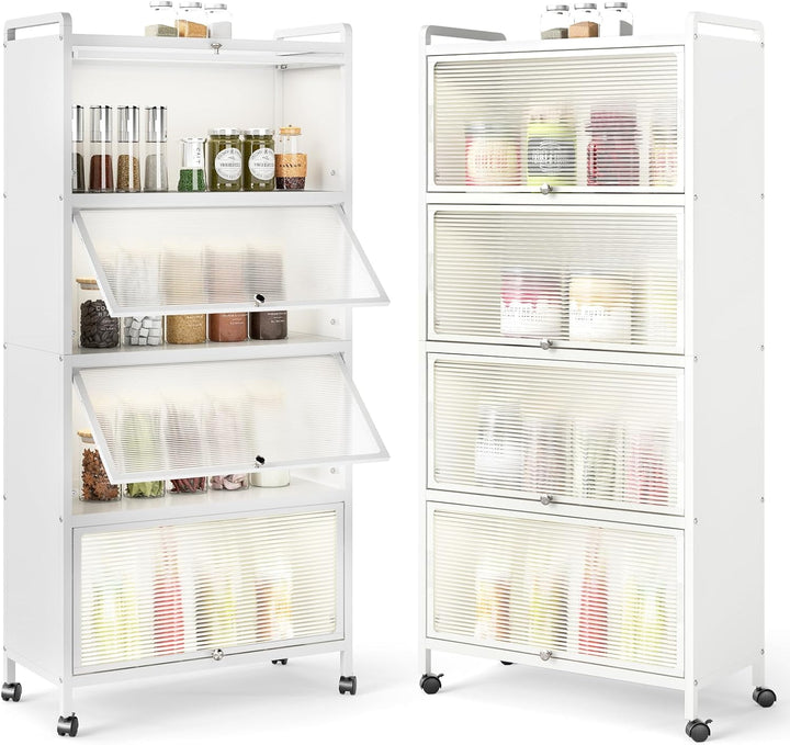 Giantex 5-Tier Freestanding Kitchen Bakers Rack with 4 Rolling Casters for Dining Room