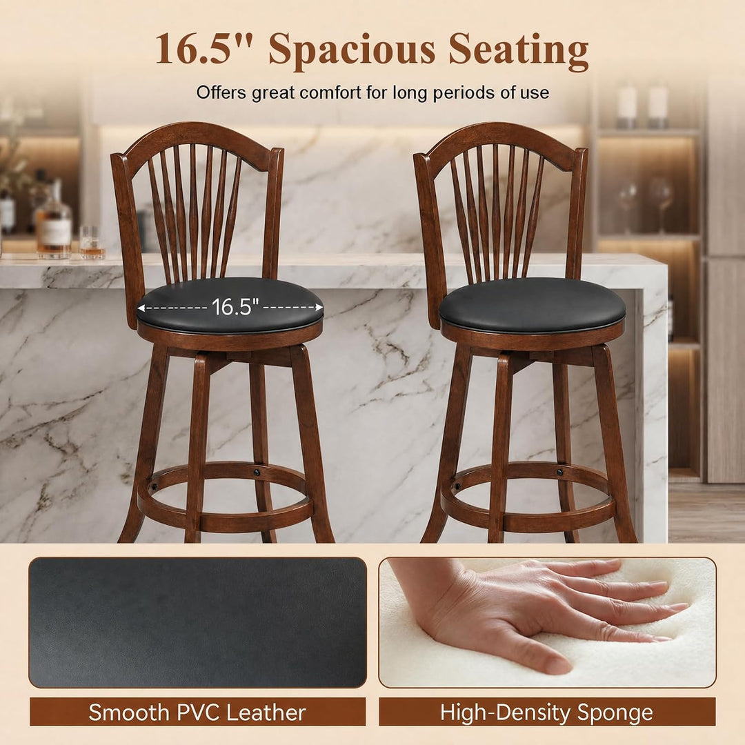 GIANTEX Swivel Barstools Height Bar Chairs