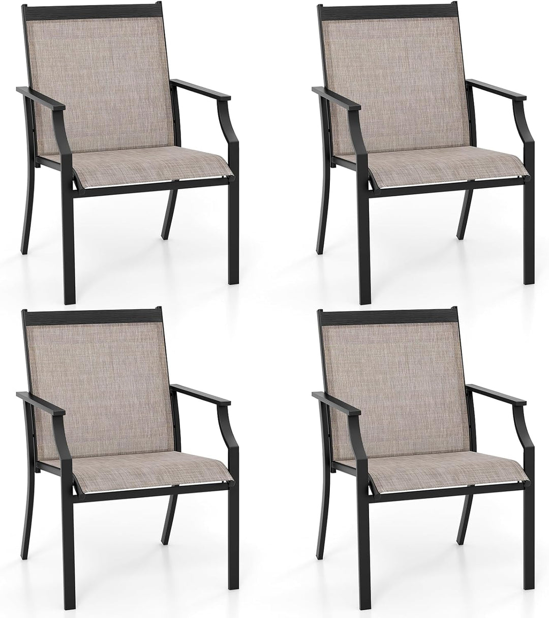Giantex Patio Chairs Set of 2, All Weather Resistant Outdoor Chairs for Front Porch Lawn Garden Yard