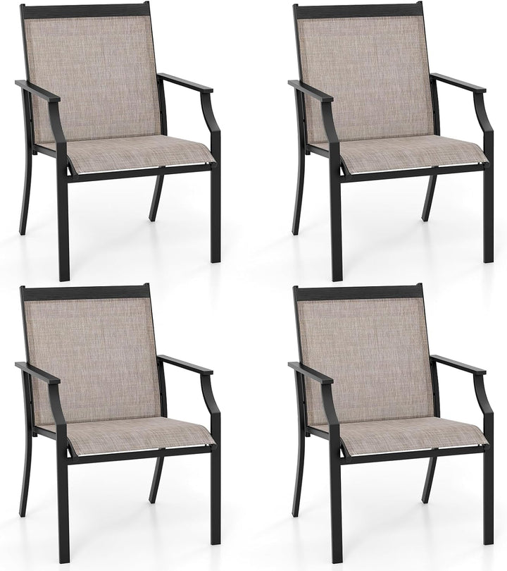 Giantex Patio Chairs Set of 2, All Weather Resistant Outdoor Chairs for Front Porch Lawn Garden Yard