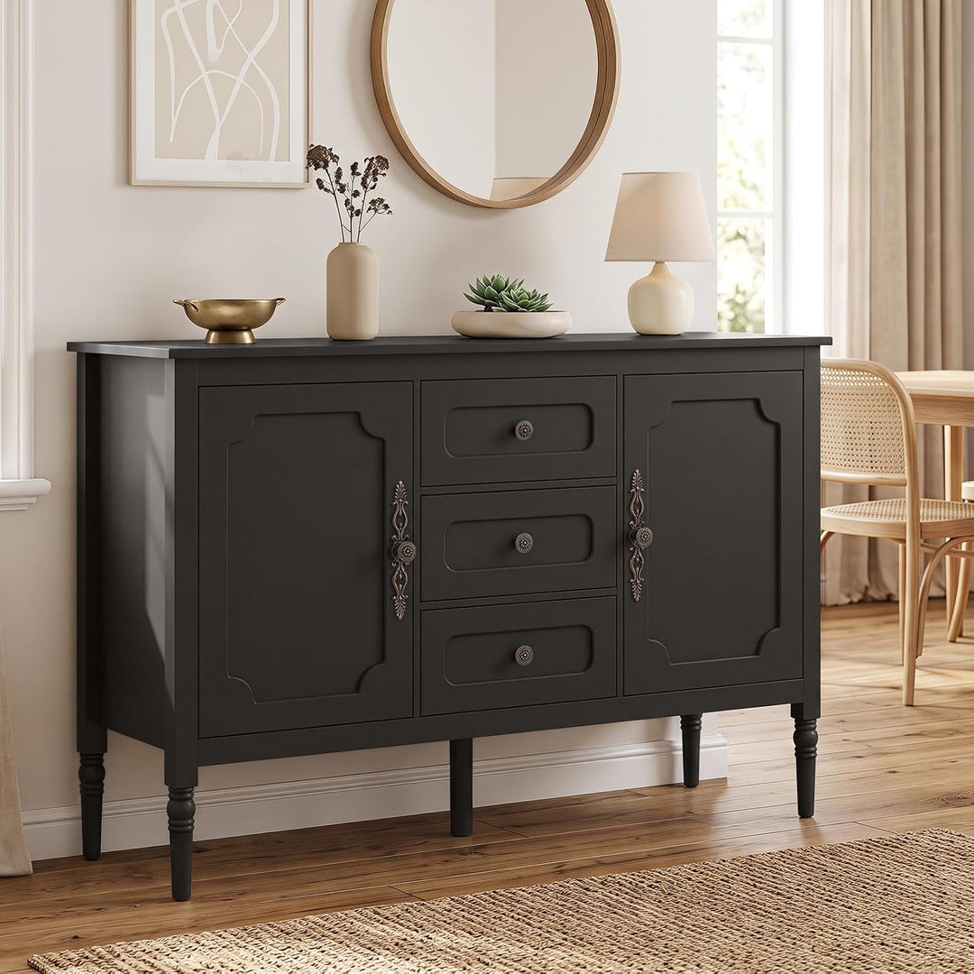 GIANTEX 47" Buffet Cabinet with Storage  3-Drawer Sideboard Cabinet