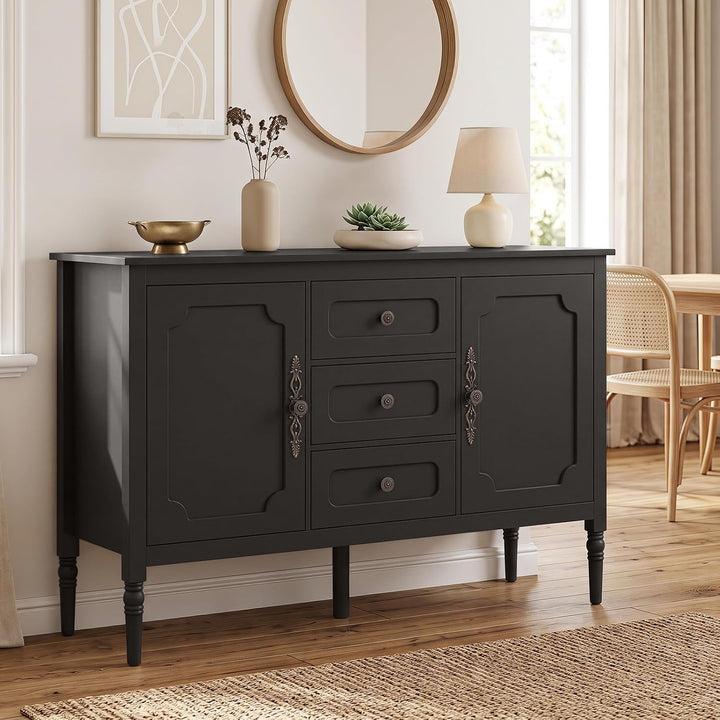 GIANTEX 47" Buffet Cabinet with Storage  3-Drawer Sideboard Cabinet