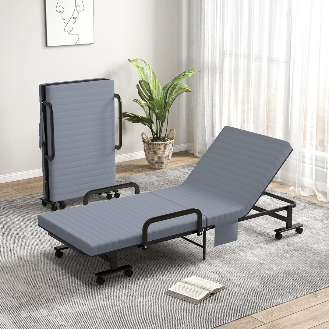 Folding Guest Bed Frame with Mattress