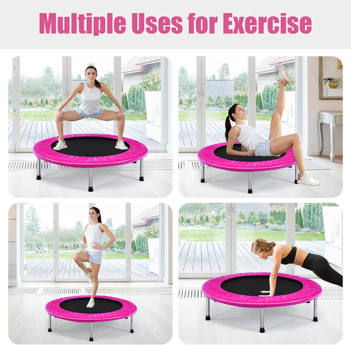 Giantex Folding Mini Trampoline Portable Recreational Fitness Trampoline