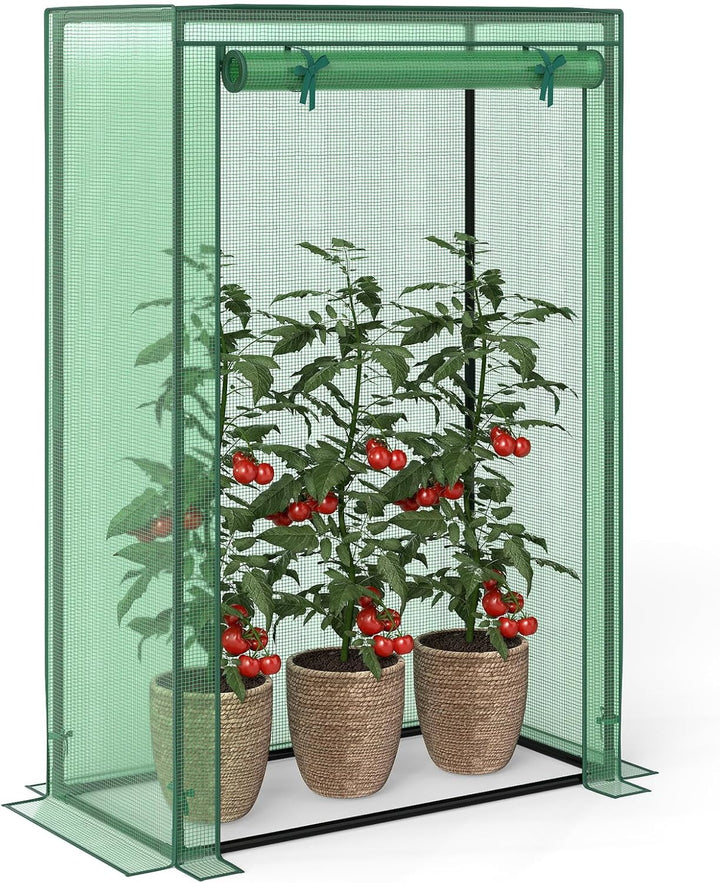 Giantex Portable Mini Greenhouse with Roll-Up Zippered Door