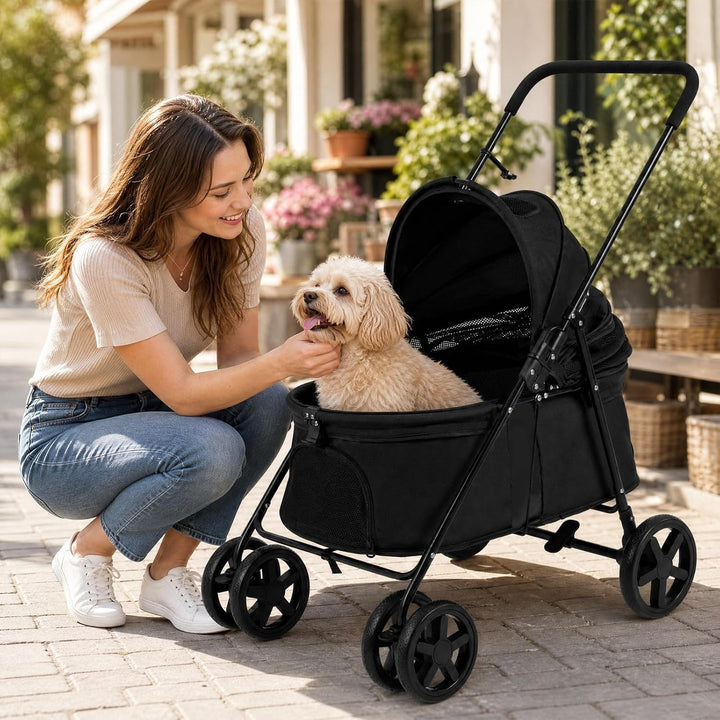 GIANTEX Pet Stroller for Small &amp; Medium Dogs &amp; Cats, Vet Visits &amp; Travel