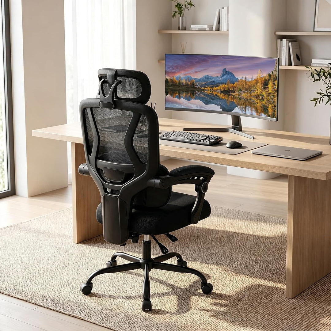 GIANTEX Mesh Office Chair, Ergonomic Computer Desk Chair w/Lumbar Support