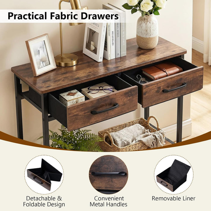 GIANTEX Narrow Console Table Industrial Sofa Table