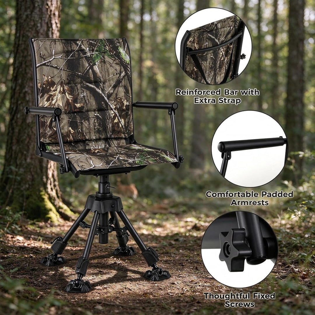 GIANTEX 360° Silent Swivel Hunting Blind Chair