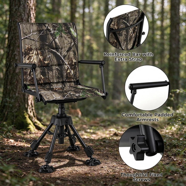 GIANTEX 360° Silent Swivel Hunting Blind Chair