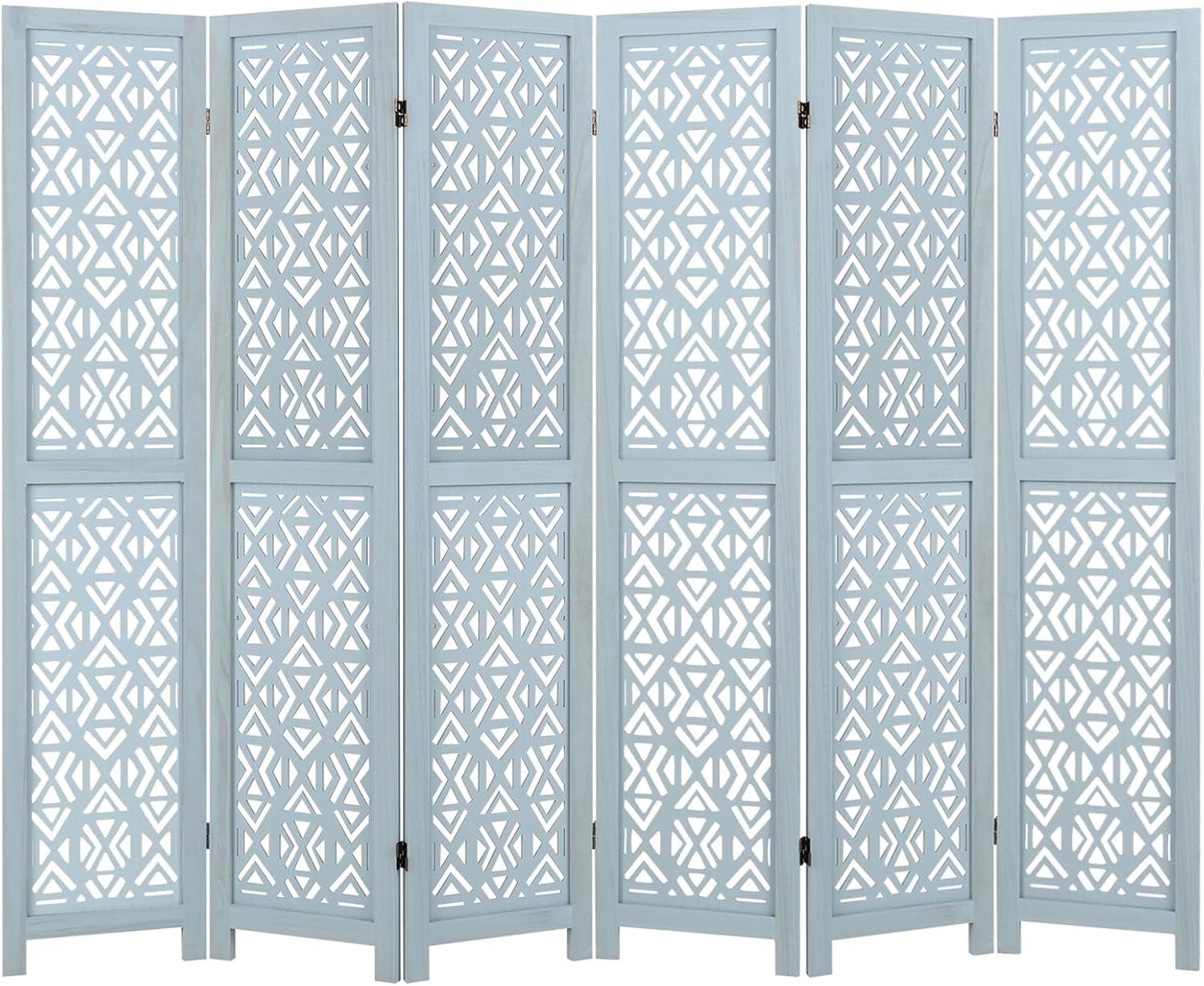 Giantex Room Divider 4/6 Panels - Boho Room Dividers with Carved Cutout Pattern & Solid Wood Frame, Fully Assembled
