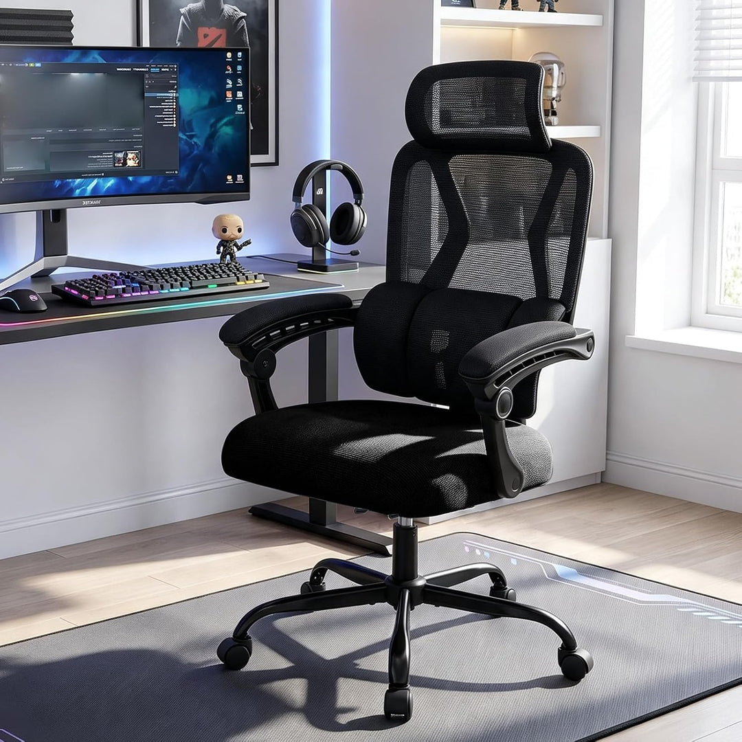 GIANTEX Mesh Office Chair, Ergonomic Computer Desk Chair w/Lumbar Support