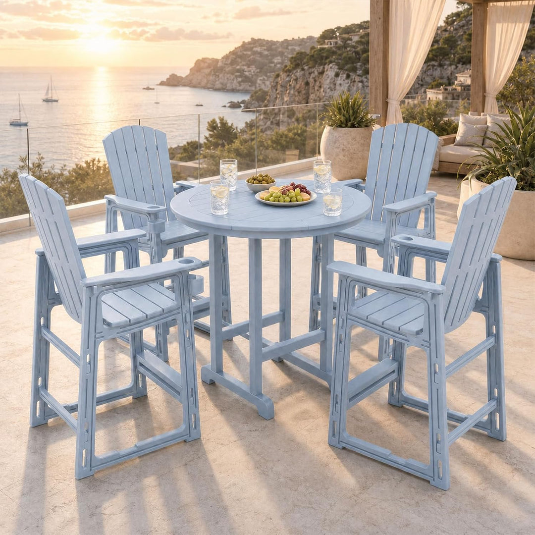 GIANTEX Outdoor Bar Stool 29 Inch Tall Adirondack Chair