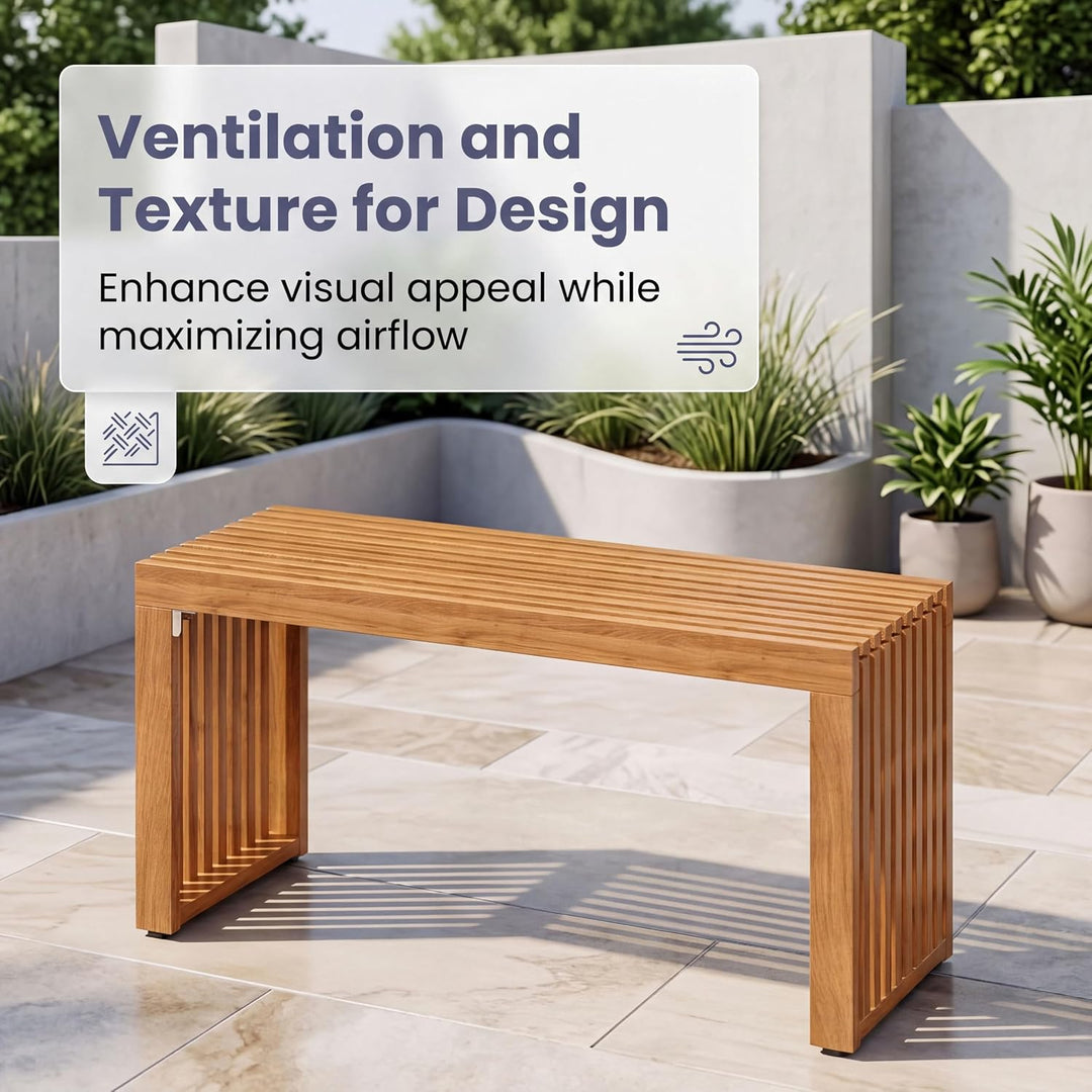 GIANTEX 36" Acacia Wood Outdoor Bench