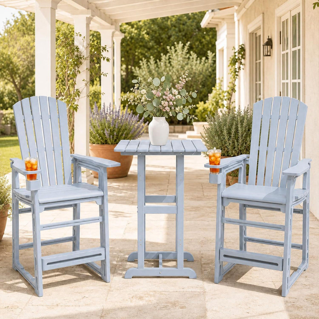 GIANTEX Outdoor Bar Stool 29 Inch Tall Adirondack Chair