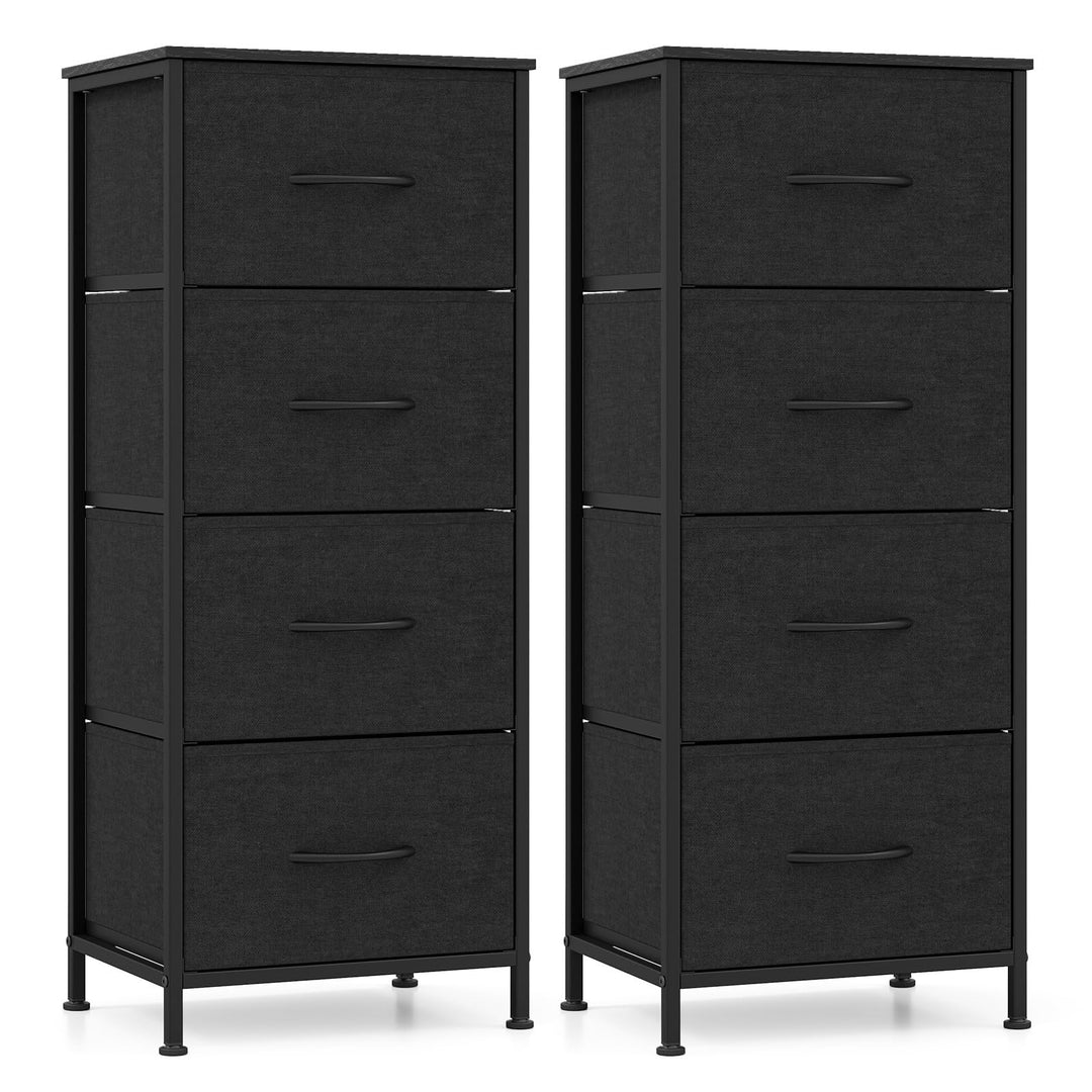 GIANTEX 3/4/5 Drawers Dresser Nightstand with Heavy-Duty Metal Frame (1/2)