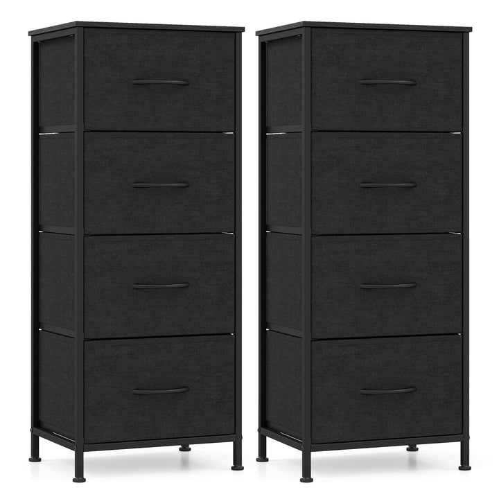 GIANTEX 3/4/5 Drawers Dresser Nightstand with Heavy-Duty Metal Frame (1/2)