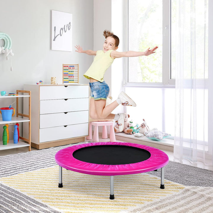 Giantex Folding Mini Trampoline Portable Recreational Fitness Trampoline
