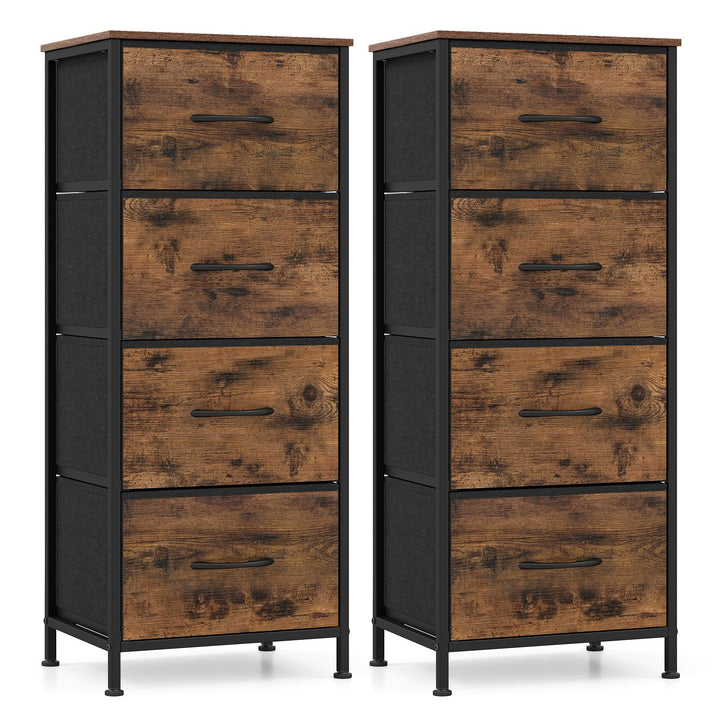 GIANTEX 3/4/5 Drawers Dresser Nightstand with Heavy-Duty Metal Frame (1/2)