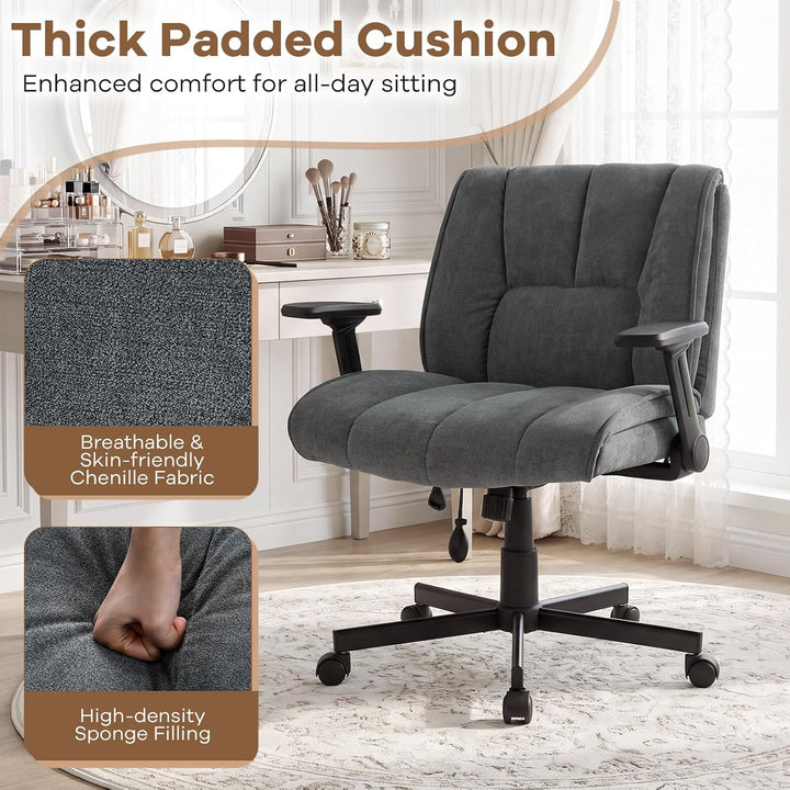 GIANTEX Criss Cross Home Office Chair with Airbag Lumbar Support