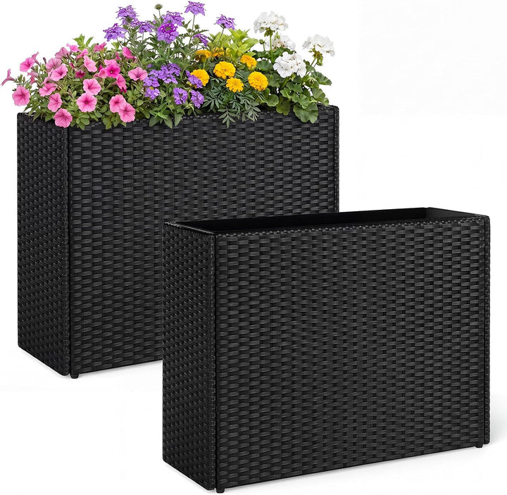 GIANTEX Wicker Raised Garden Bed