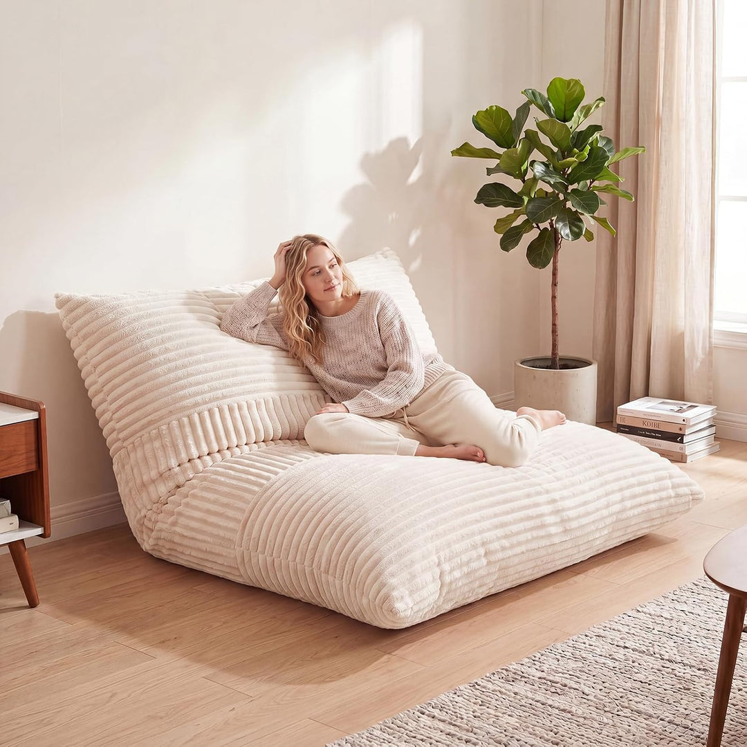 Giantex 3-in-1 Bean Bag Chair with Soft Crushed Sponge &amp; Comfy Corduroy Fabric