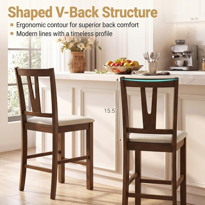 GIANTEX 24" Counter Height Mid-Century Bar Stools