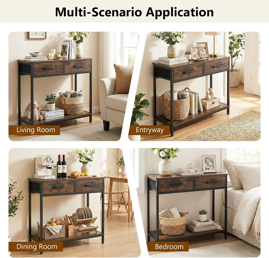 GIANTEX Narrow Console Table Industrial Sofa Table