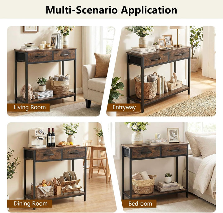 GIANTEX Narrow Console Table Industrial Sofa Table