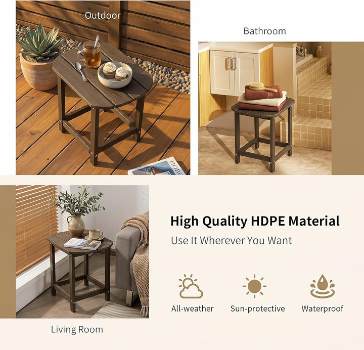 Giantex 18” Side Table Outdoor Small Patio Table Adirondack Table
