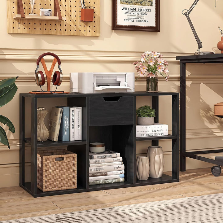 GIANTEX 5-Cube Storage Organizer with Drawer, 3-Tier Bookcase