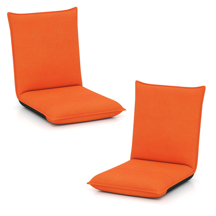 GIANTEX Adjustable Mesh Floor Sofa Chair &amp; 6-Position Multiangle Padded Floor Chair