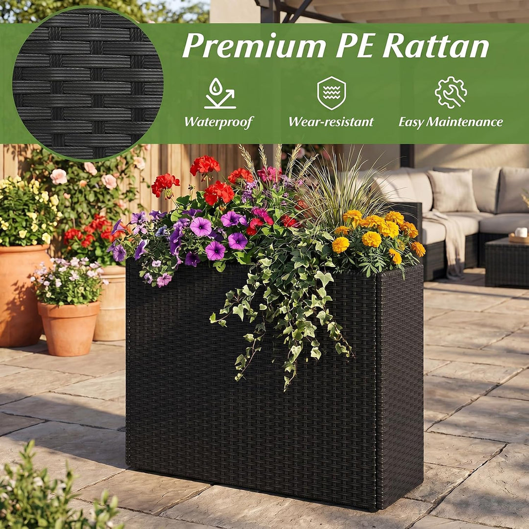 GIANTEX Wicker Raised Garden Bed