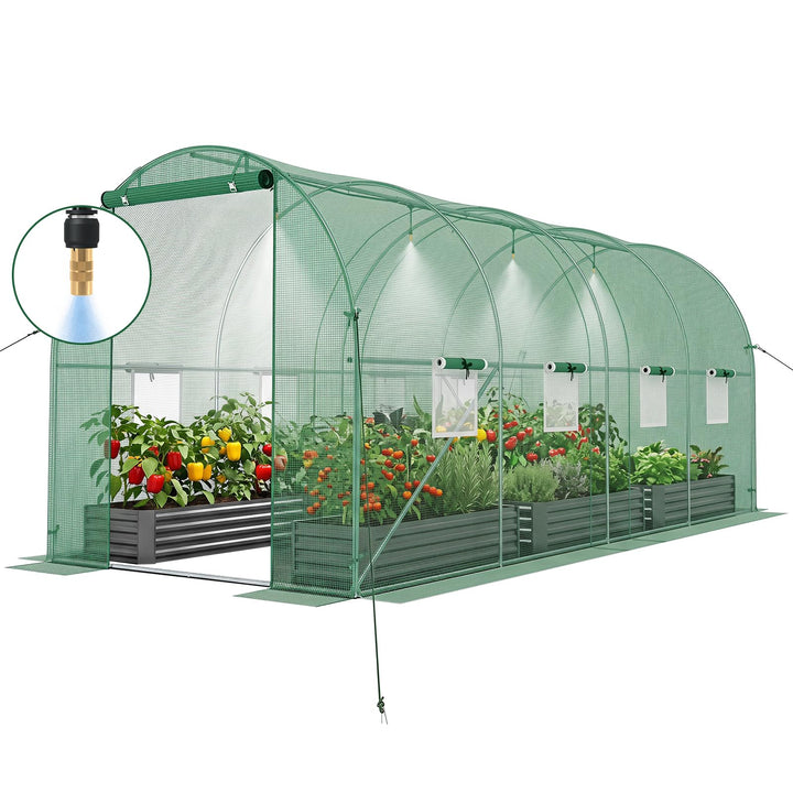 Giantex 15 x 7 x 7 ft Walk-in Tunnel Greenhouse for Outdoors