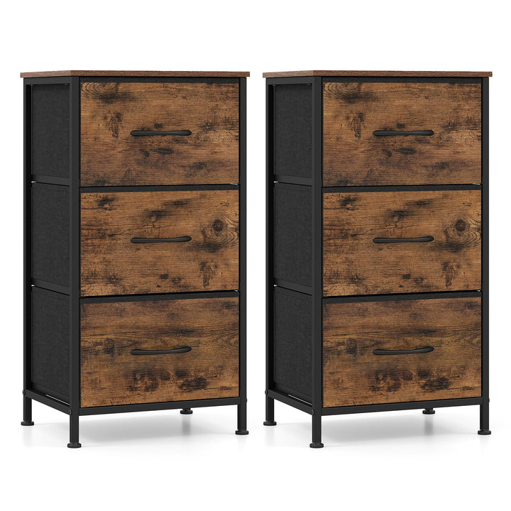 GIANTEX 3/4/5 Drawers Dresser Nightstand with Heavy-Duty Metal Frame (1/2)