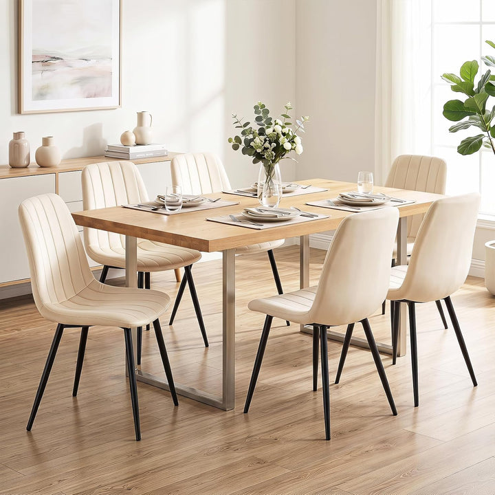 GIANTEX Upholstered Dining Chairs Set of 4