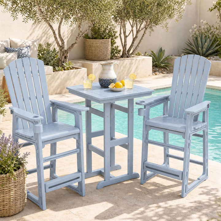 GIANTEX Outdoor Bar Stool 29 Inch Tall Adirondack Chair