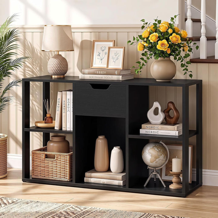GIANTEX 5-Cube Storage Organizer with Drawer, 3-Tier Bookcase