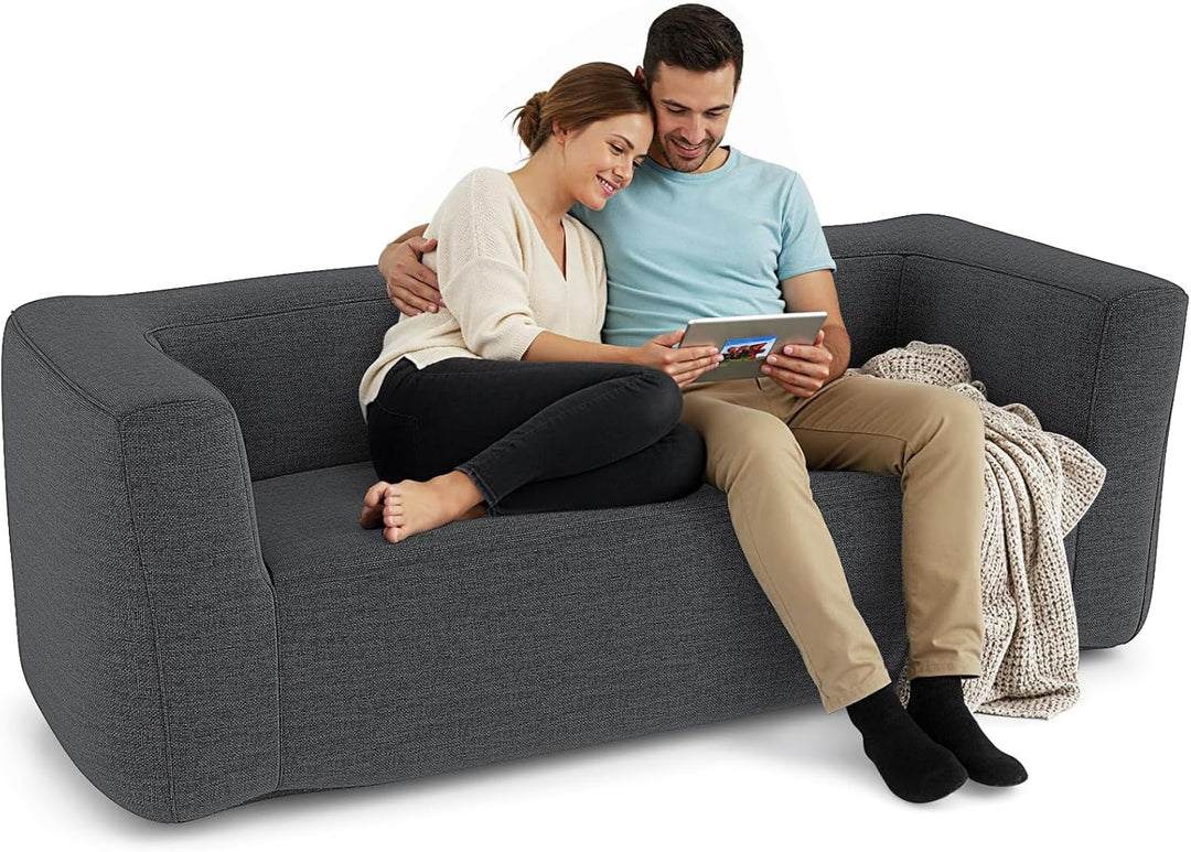 Giantex Double Inflatable Couch | Portable Blow Up Sofa with Detachable Cover