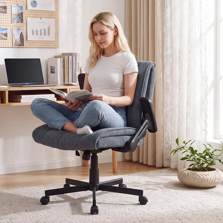 GIANTEX Criss Cross Home Office Chair with Airbag Lumbar Support