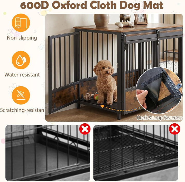 GIANTEX Dog Crate Furniture with 2 Doors