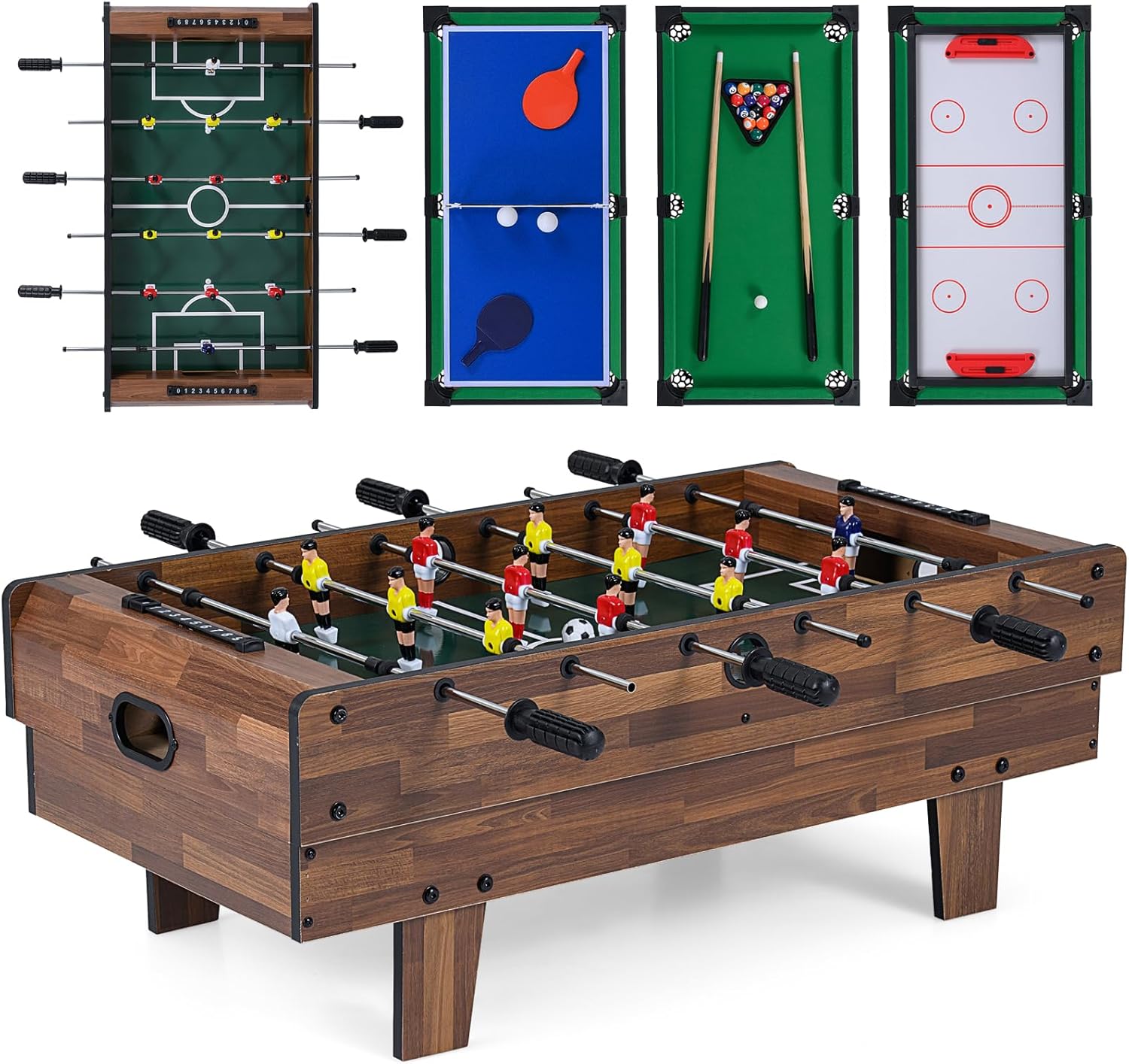 Giantex 4-in-1 Multi Game Table, Combo Foosball Game Table Top w