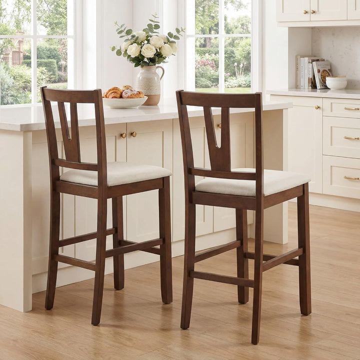 GIANTEX 24" Counter Height Mid-Century Bar Stools